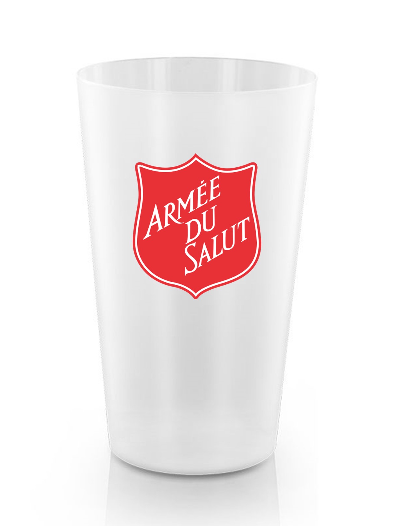 Gobelet translucide réutilisable 30cl avec logo